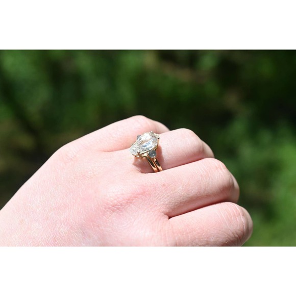 Raw Stone Ring, Bohemian Ring, Unique gift for Her, Raw Crystal Ring - Picture 7 of 8
